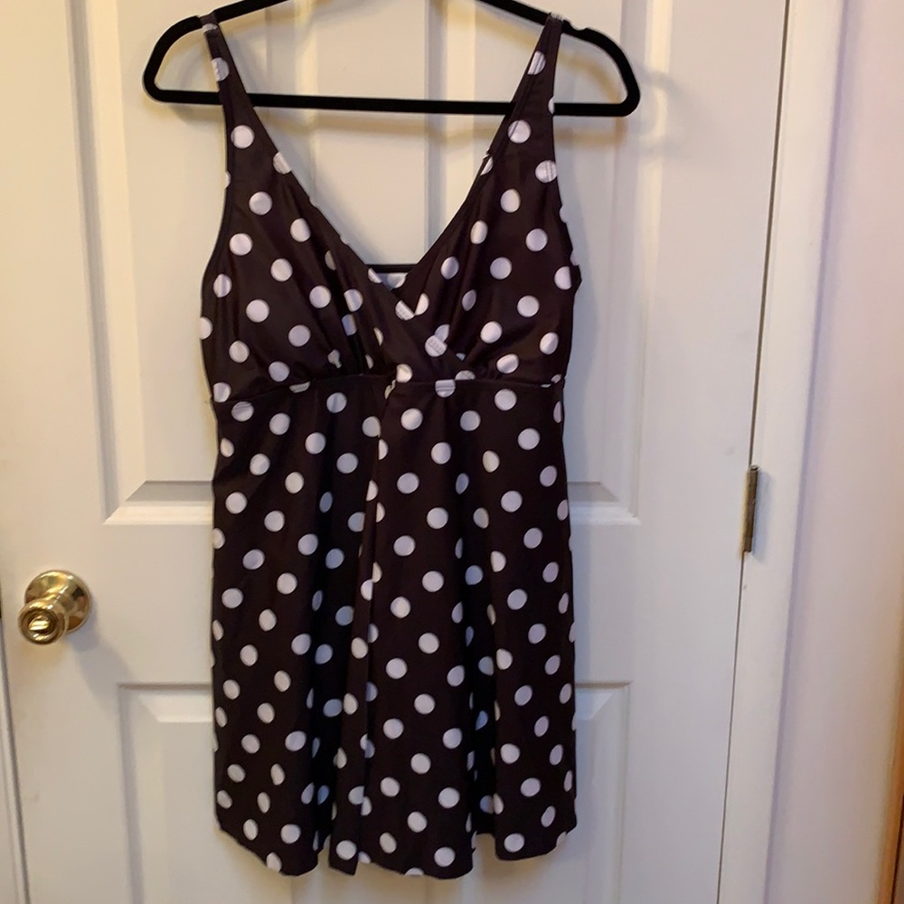 NWT Large Polka Dot Dress Style Swimsuit